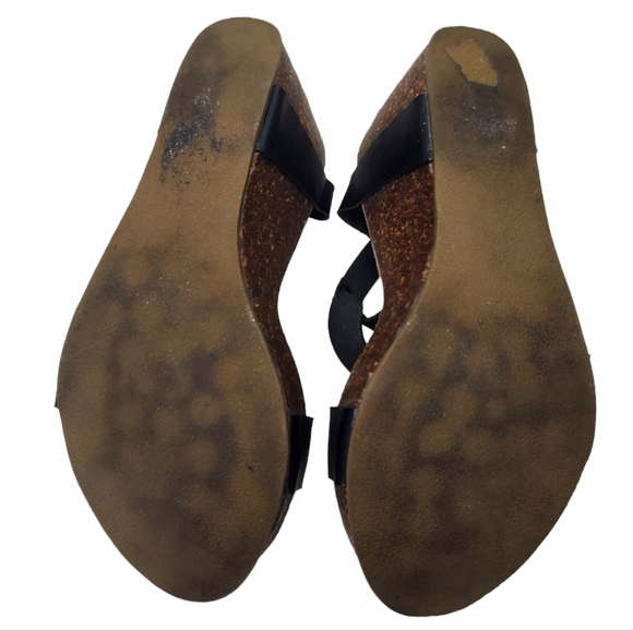 BLOWFISH Hazard Strappy Platform Sandals Black Cork Sz 6.5 Leather - Picture 8 of 11